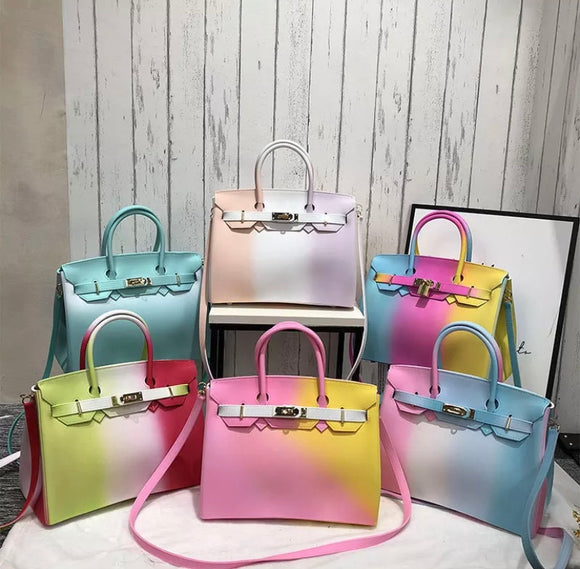 Luxury Designer Fashion Handbags For Women PVC Soft Leather